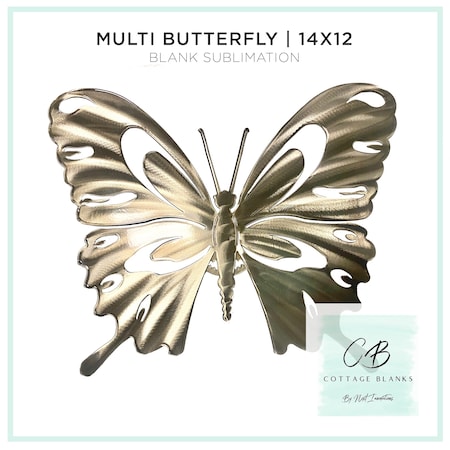 Small Butterfly Wall Art Sublimation Blank, 12PK